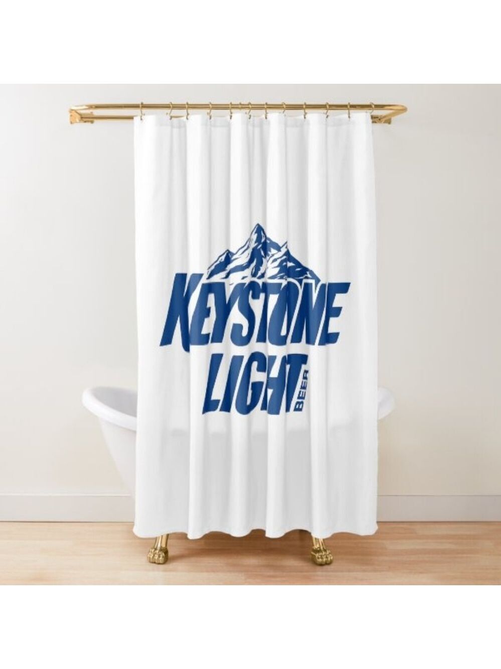 Keystone Light Shower Curtain Blue NWOT